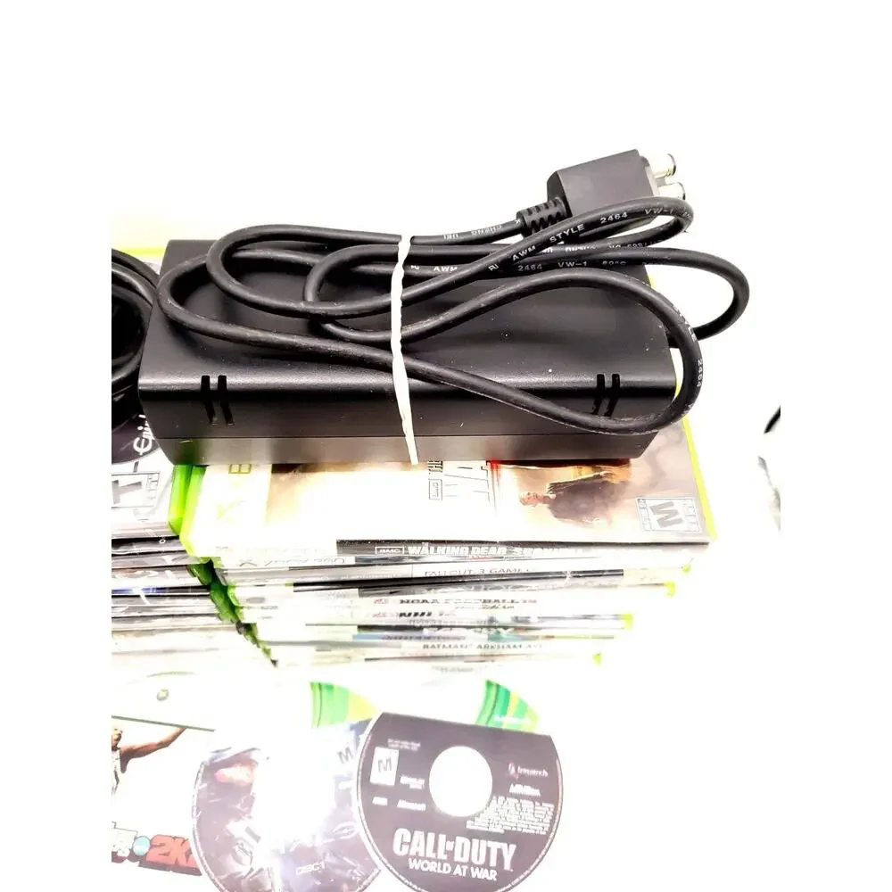 Microsoft Xbox 360 S Console - Black (1439) 250GB Drive & 34 Games SYSTEM WORKS